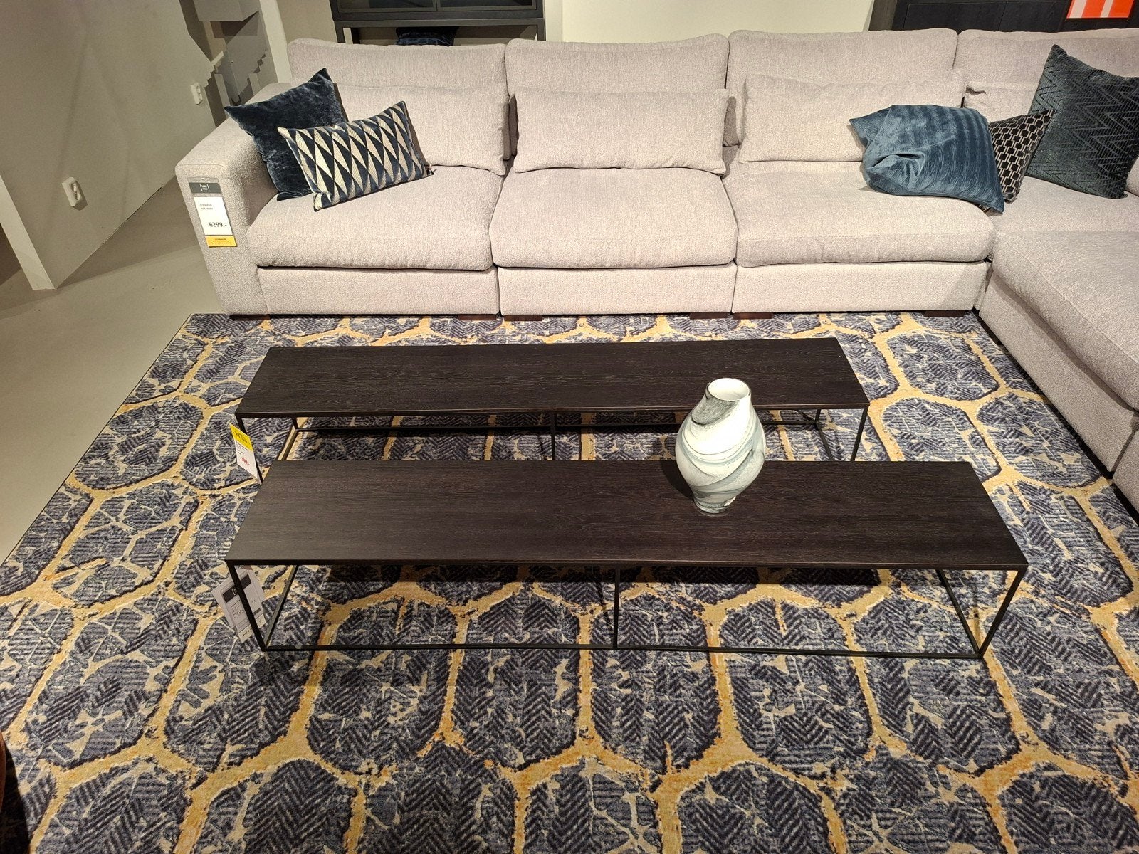 Showroommodel Salontafel trancon, Ophalen, Nieuw, 50 tot 100 cm, Metaal