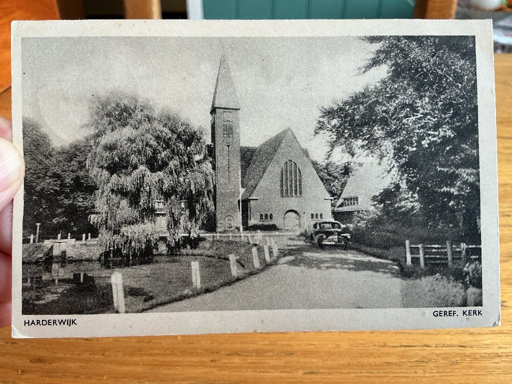 Gereformeerde Kerk Harderwijk 1948, Verzamelen, Ansichtkaarten | Nederland, Ophalen of Verzenden, 1940 tot 1960, Gelopen, Gelderland