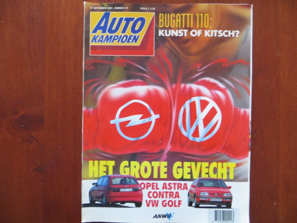 Autokampioen 19 1991 Bugatti 110, MX-3 Astra, VW Golf, Camry, Ophalen of Verzenden, Zo goed als nieuw, Volkswagen