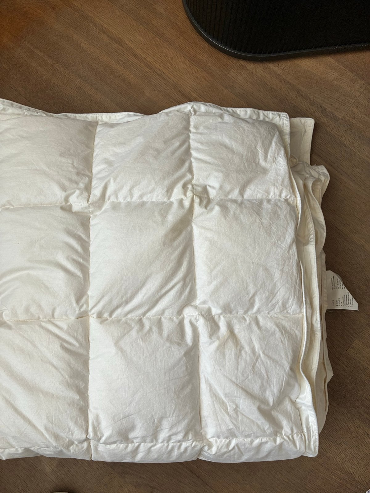 Zomer dekbed 140x220 cm - Eendendons en -veertjes, Gebruikt, Eenpersoons, Wit, Ademend