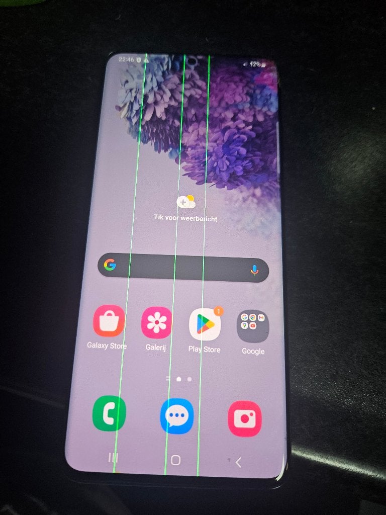 Samsum galaxy s 20 plus meet green line en barstje in glas, Telecommunicatie, Mobiele telefoons | Samsung, Ophalen, Gebruikt, Galaxy S20