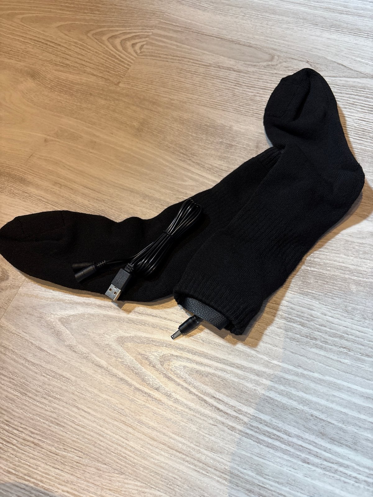 USB Oplaadbare Verwarmde Sokken - Zwart maat 35-40, Ophalen of Verzenden, Zo goed als nieuw, Overige maten, Zwart
