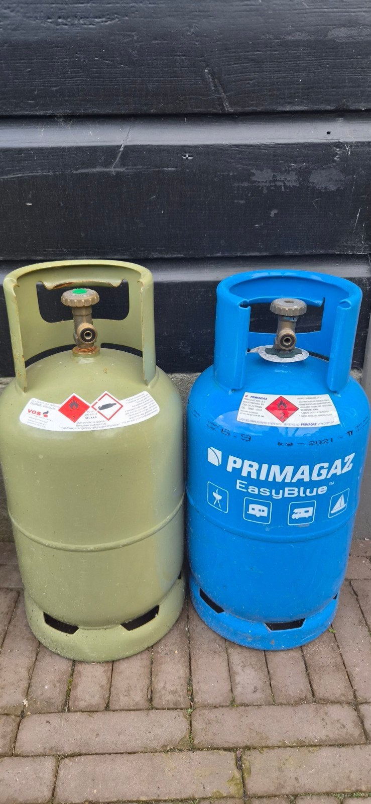 2 gasflessen (oa Primagaz EasyBlue), Ophalen, Gebruikt