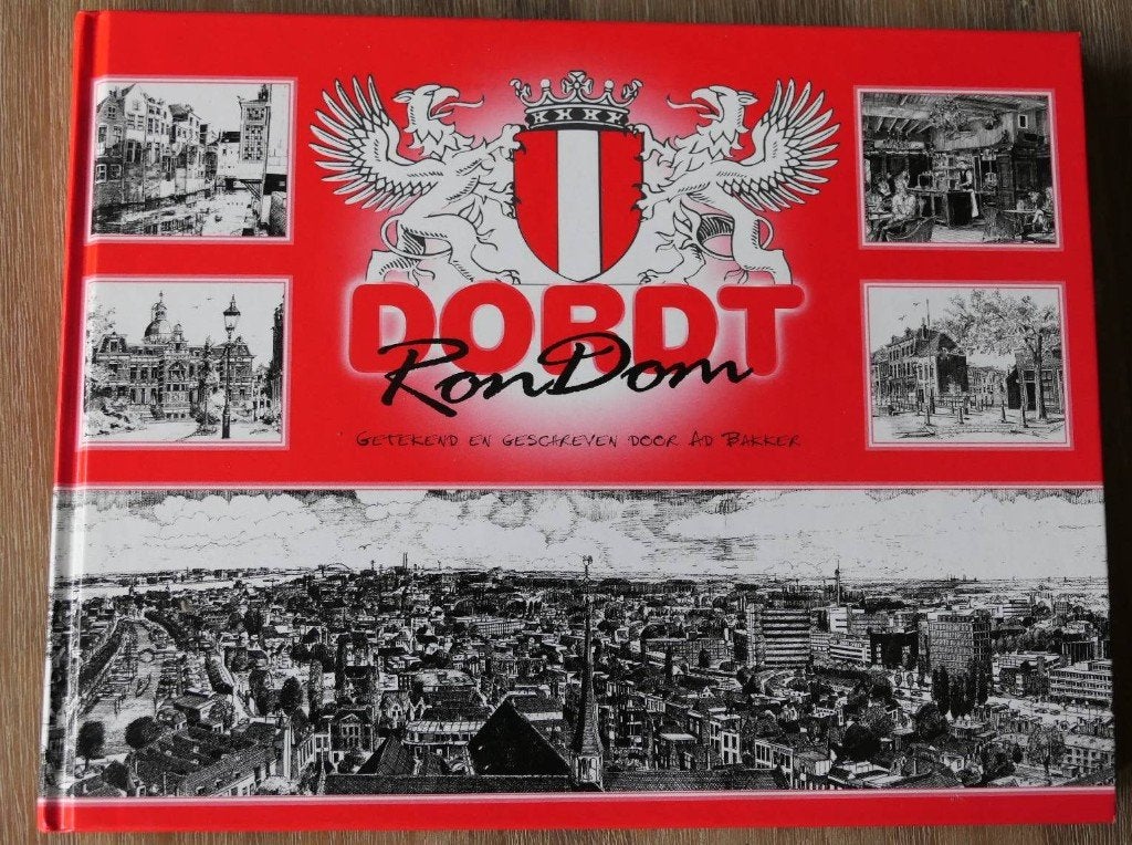 Rondom Dordt - Ad Bakker. Pentekeningen, gedichten Dordrecht, Ophalen of Verzenden, 20e eeuw of later, Zo goed als nieuw