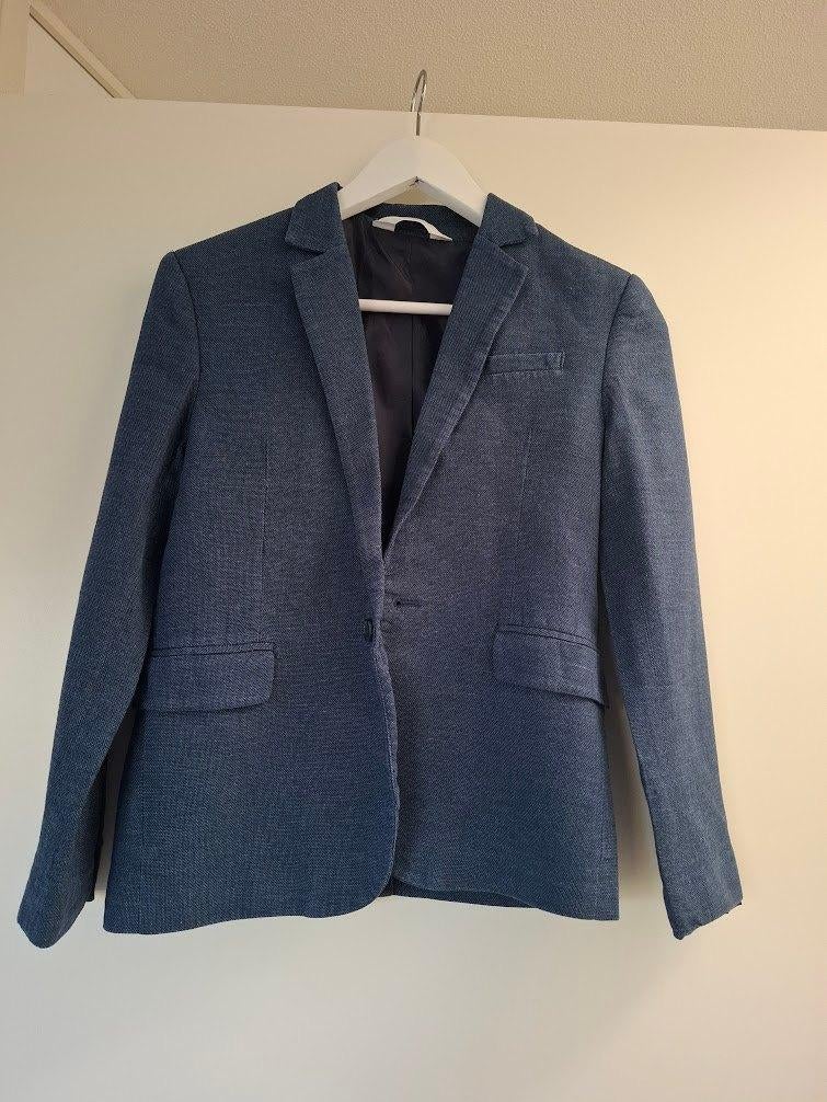 Overhemd en blazer jongen aangeboden 152, Ophalen of Verzenden, Zo goed als nieuw, Jongen, Overhemd of Blouse