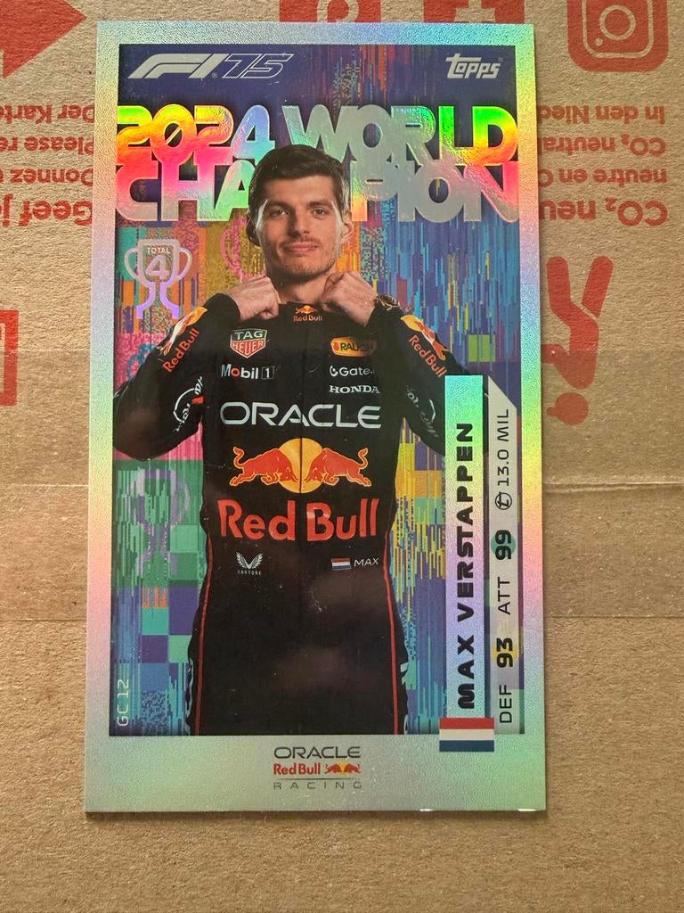 Topps F1 Max Verstappen GC12 Zandvoort Limited Edition, Hobby en Vrije tijd, Verzamelkaartspellen | Overige, Ophalen of Verzenden