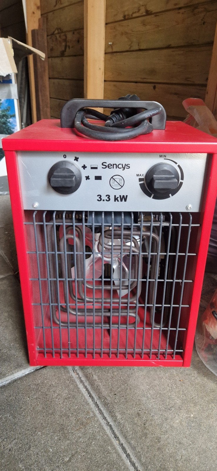 Sencys Industriële Ventilatorverwarming 3.3 kW, Doe-het-zelf en Verbouw, Verwarming en Radiatoren, Ophalen, 30 tot 80 cm, Gebruikt