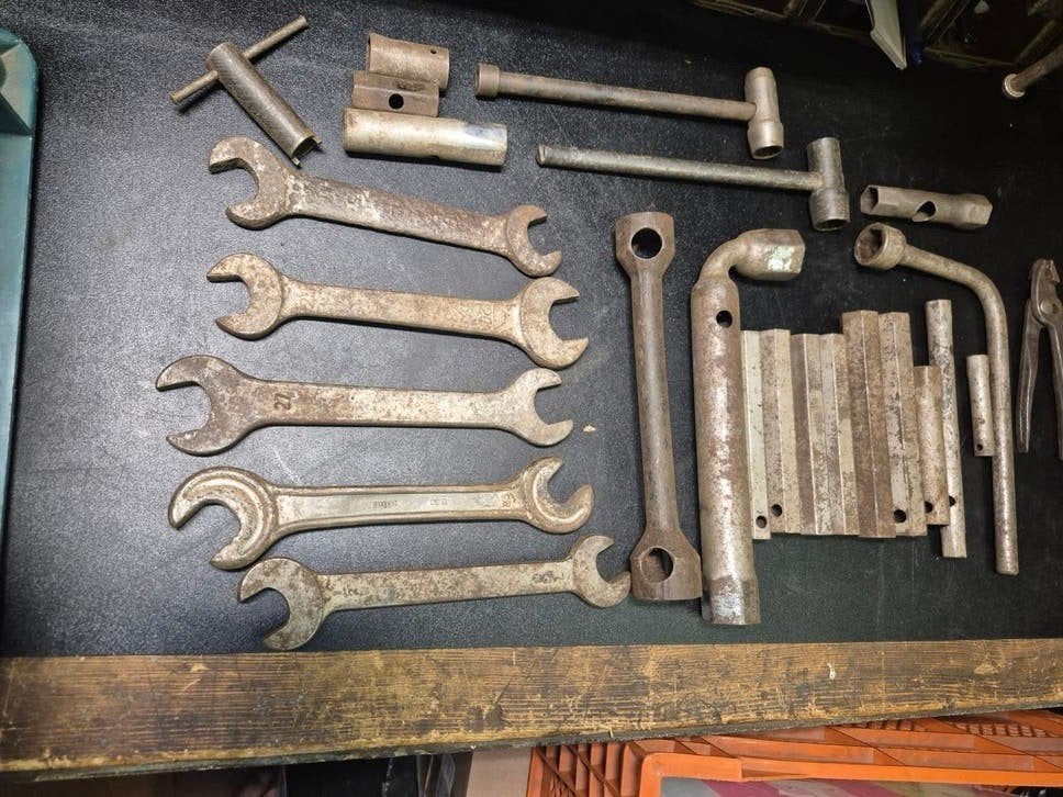 Divers Gereedschap vintage o.a.  steeksleutels tractor, Ophalen of Verzenden