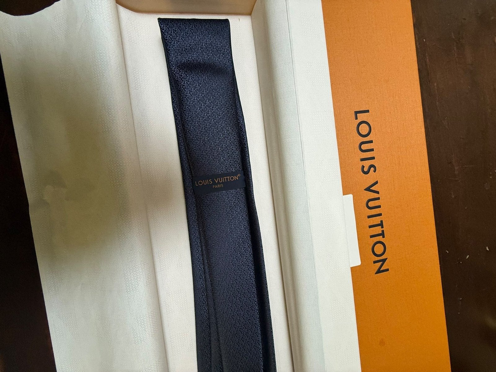 Louis Vuitton LV Standout Tie – Navyblauw – Nieuw, Blauw, Nieuw, Ophalen of Verzenden, Met patroon