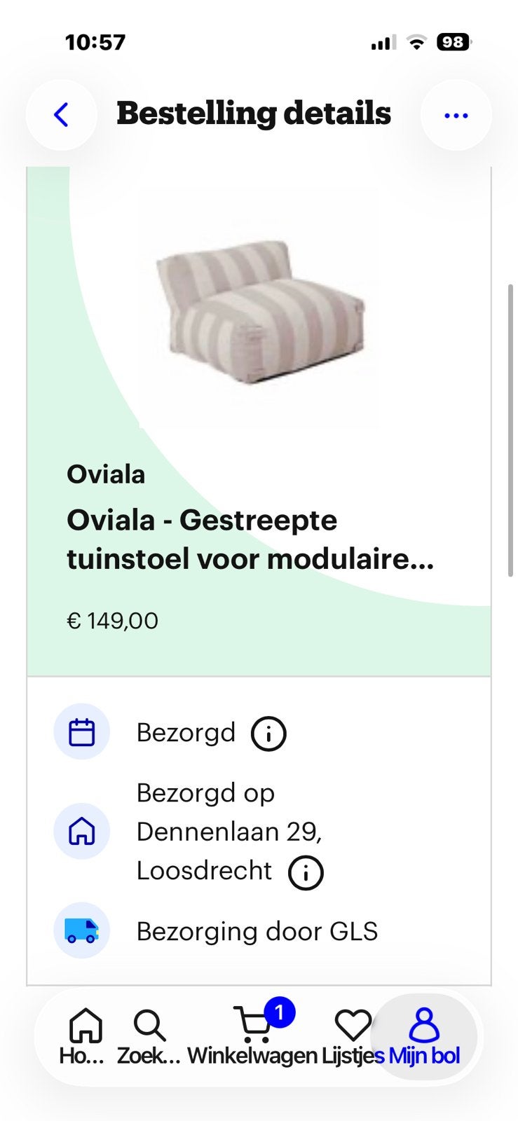 Allweather lounge stoel, Ophalen, Zo goed als nieuw, Wicker