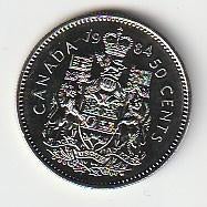 50  cent  1984  Canada. km. 75.3  proof, Ophalen of Verzenden, Noord-Amerika, Losse munt
