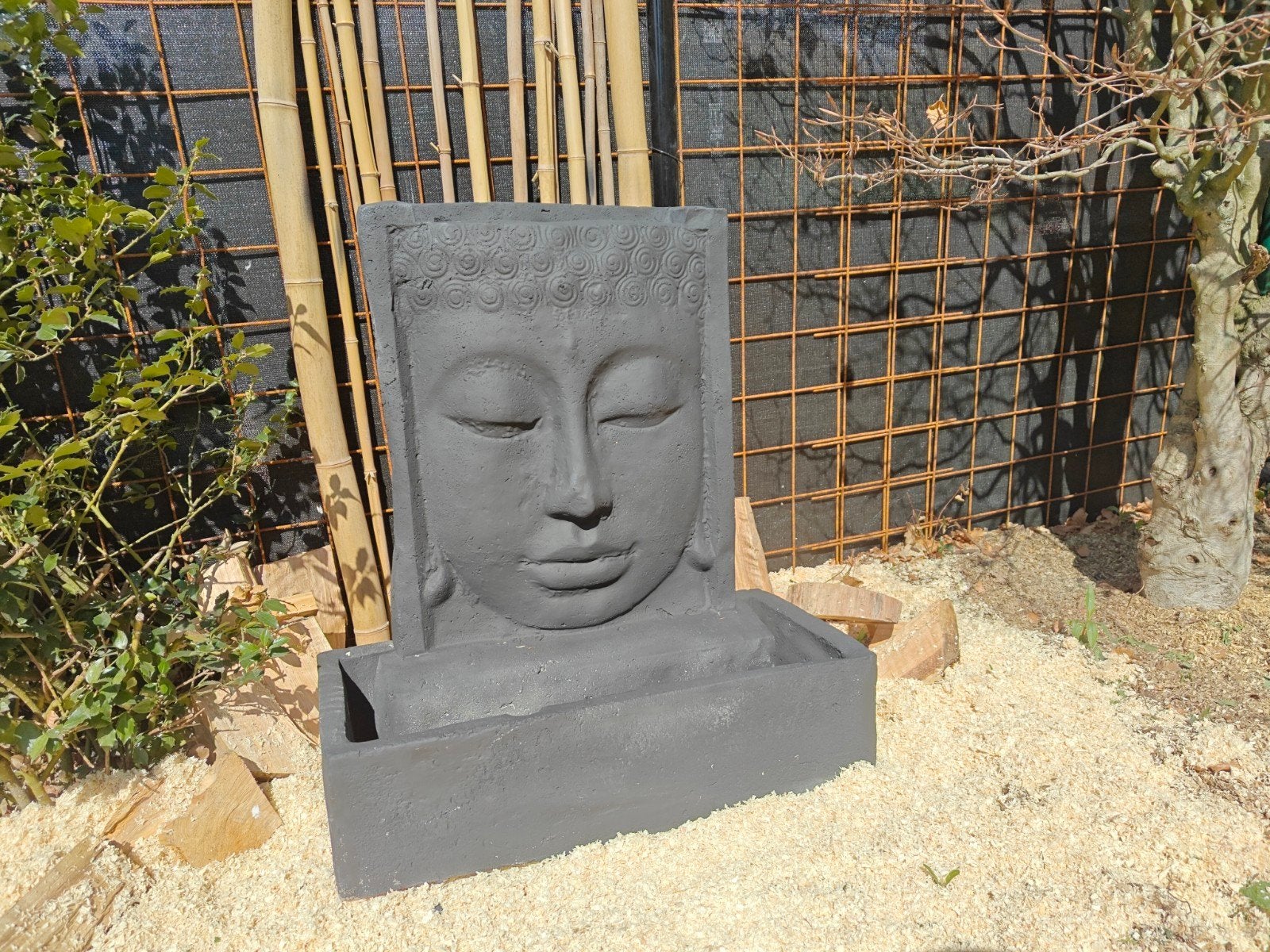 Mooie oosterse boeddha Buddha fontein waterornament beton, Ophalen of Verzenden, Beton, Fontein