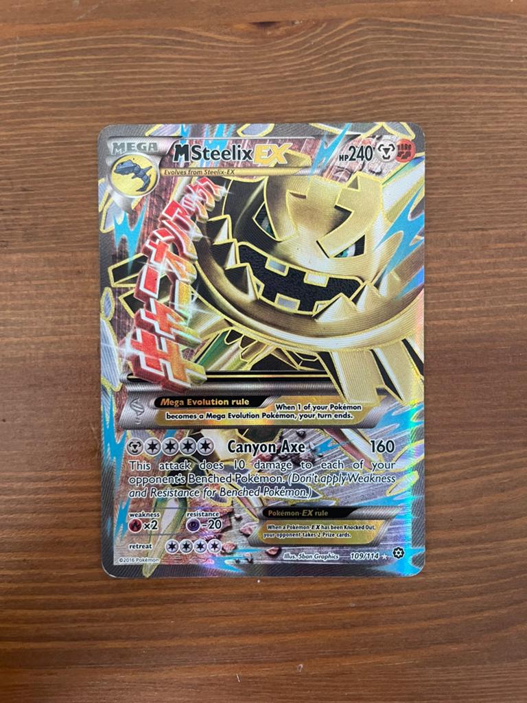 M Steelix EX Holo 109/114 Steam Siege - LP, Ophalen of Verzenden, Zo goed als nieuw, Losse kaart, Foil