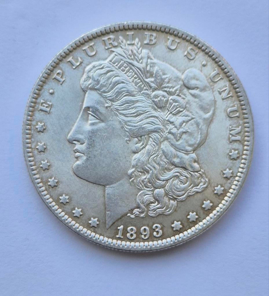 Morgen Dollar 1893 S(duurste en zeldzaamsste), Ophalen of Verzenden, Noord-Amerika, Losse munt, Zilver