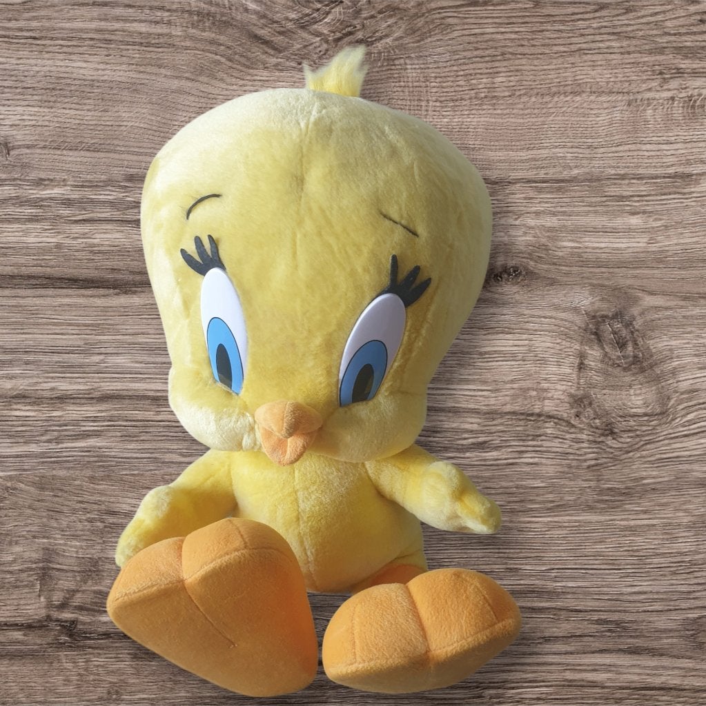 Enrome vintage 1998 Tweety knuffel 52 cm Warner Bros 0207, -, -, Overige typen, Looney Tunes