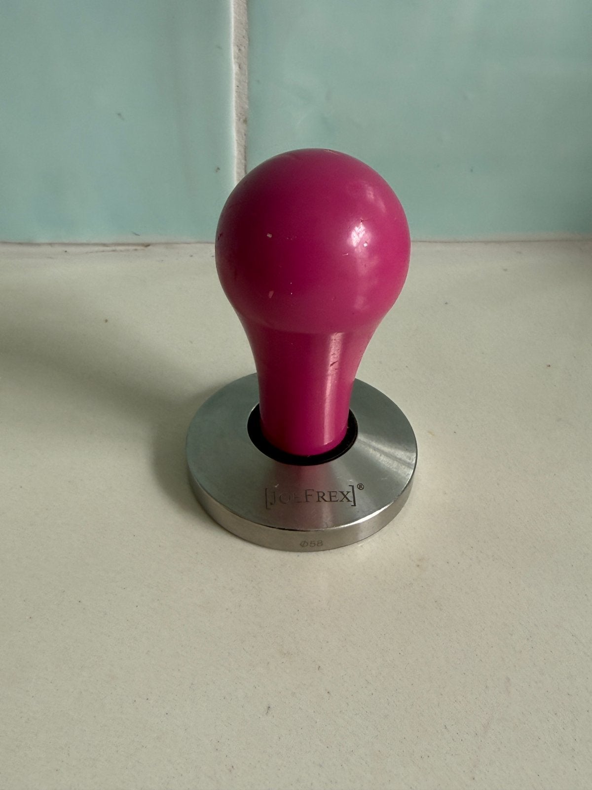 Espresso Tamper van Joe Frex 58mm, Ophalen, Zo goed als nieuw