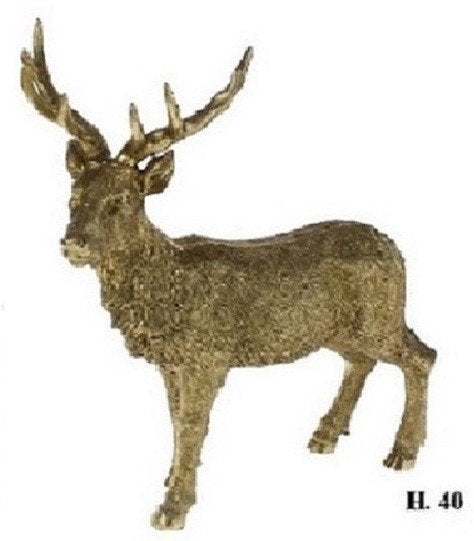 Beeld Hert Gold H.40, Verzenden, Nieuw, Dier