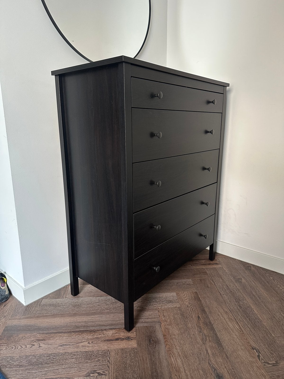 Ikea KOPPANG Ladekast met 5 lades, zwartbruin, Ophalen, Gebruikt, 5 laden of meer, 100 tot 150 cm
