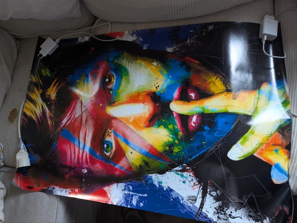 Diverse David Bowie posters en grote wand sticker, Verzamelen, Posters, Ophalen of Verzenden, Zo goed als nieuw, A1 t/m A3, Film en Tv