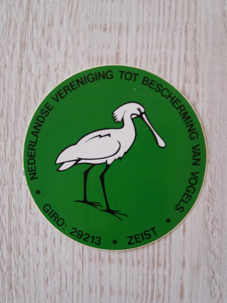 sticker Nederlandse vereniging tot Bescherming van Vogels, Ophalen of Verzenden, Zo goed als nieuw, Dier en Natuur