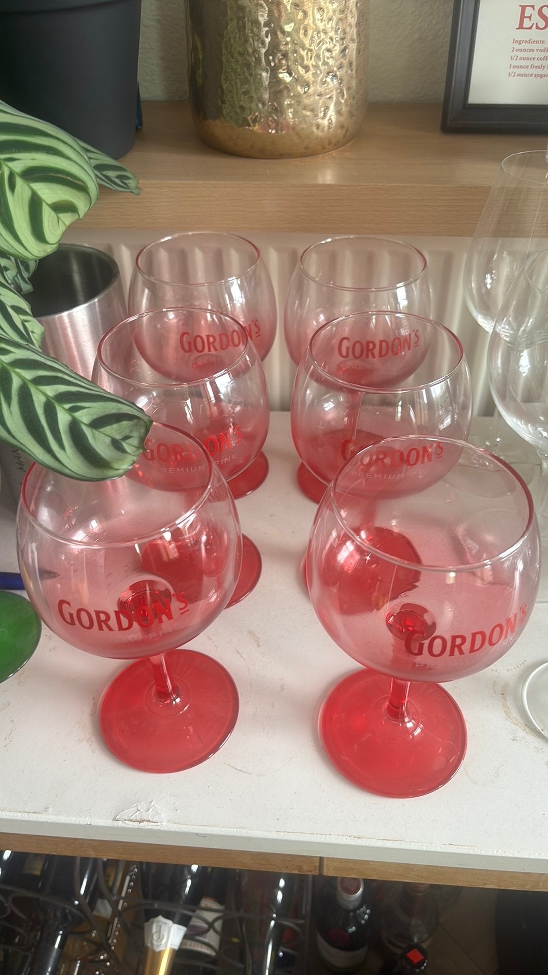 6 gordons gin tonic glazen - gratis af te halen!!, Ophalen, Zo goed als nieuw, Overige typen