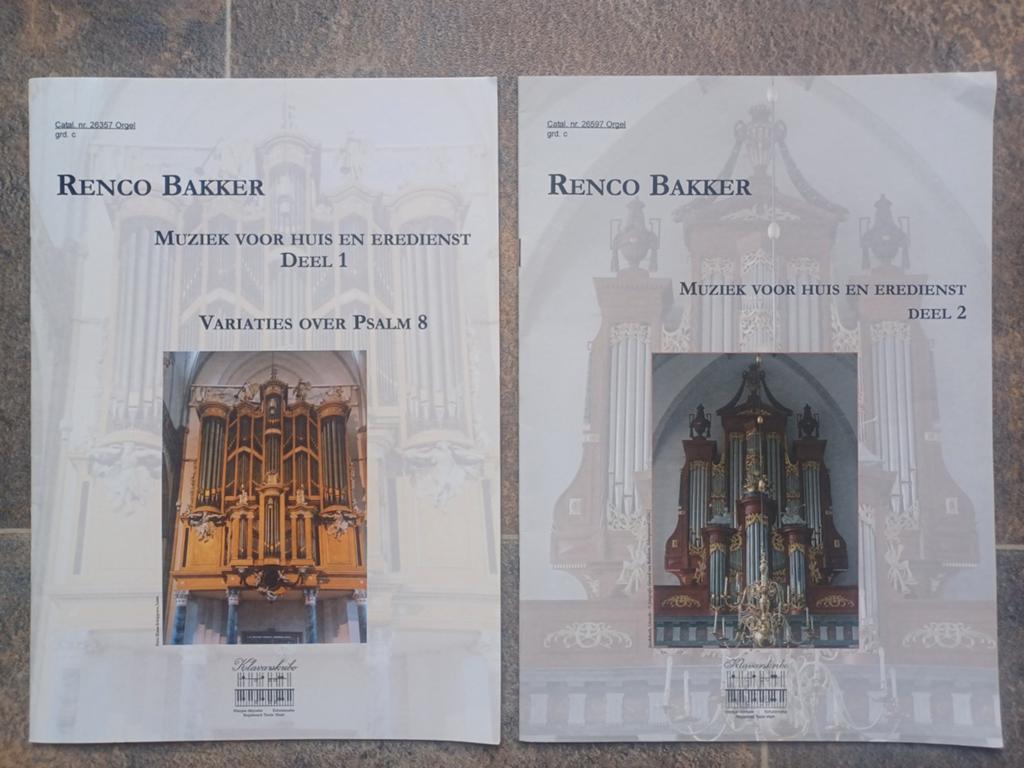 Renco Bakker - 2x bladmuziek voor orgel - KLAVARSKRIBO, Muziek en Instrumenten, Bladmuziek, Orgel, Ophalen of Verzenden, Zo goed als nieuw