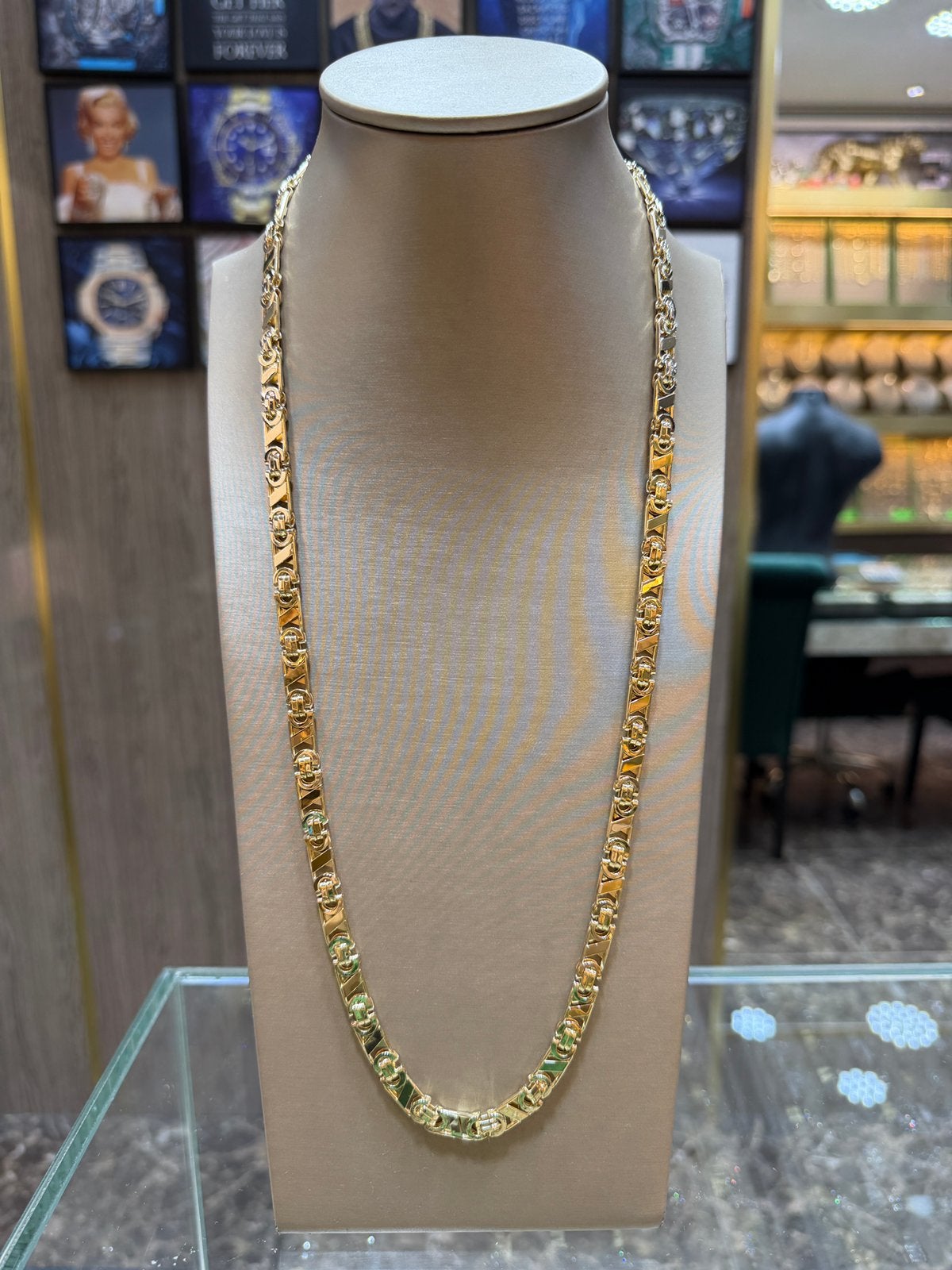 14KT Goud - 51.3 Gram - Ketting - PLATTE KONING