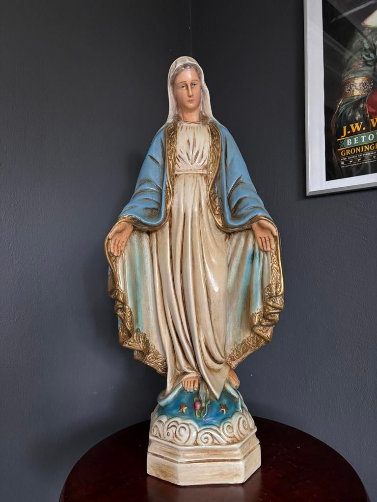 Groot (70 cm) vintage maria-beeld, Antiek en Kunst, Antiek | Religie, Ophalen