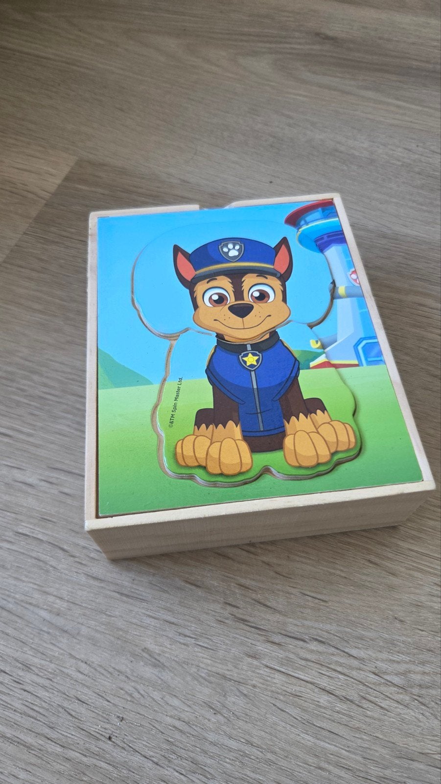 Paw Patrol Houten Puzzels in Kistje, 2 tot 4 jaar, Gebruikt, Ophalen of Verzenden, Van hout