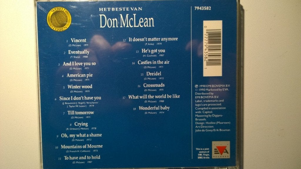 Don McLean - Het Beste Van Don McLean, Ophalen of Verzenden, Zo goed als nieuw