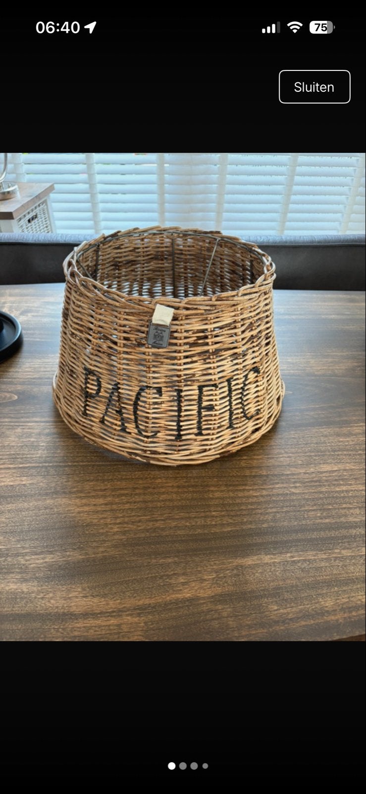 Rotan lampenkap 'Pacific' van Rivièra Maison, Gebruikt, Bruin, Natuurlijk materiaal, Rond