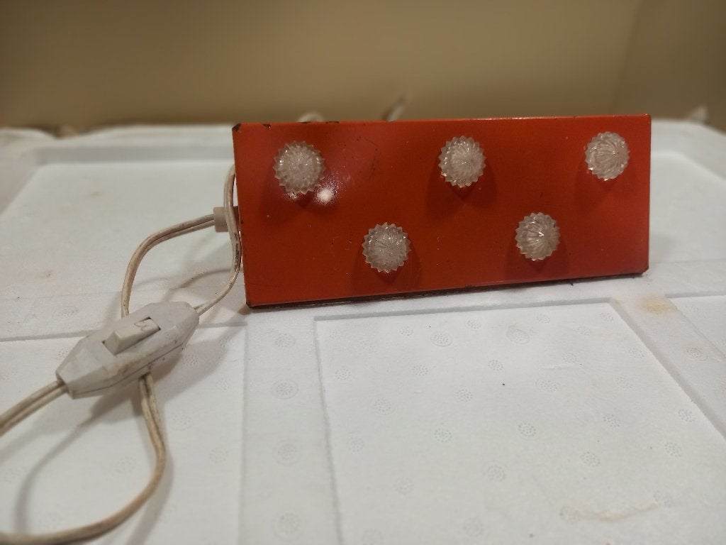 vintage bedlamp, Gebruikt, Oranje, E14 (klein), Ophalen of Verzenden
