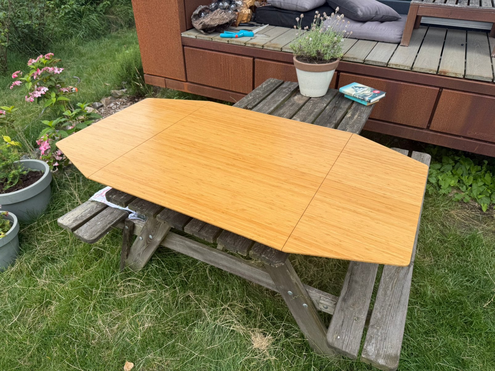 bamboe eettafel Ikea PS inklapbaar, Ophalen, Gebruikt, 100 tot 150 cm, 50 tot 100 cm