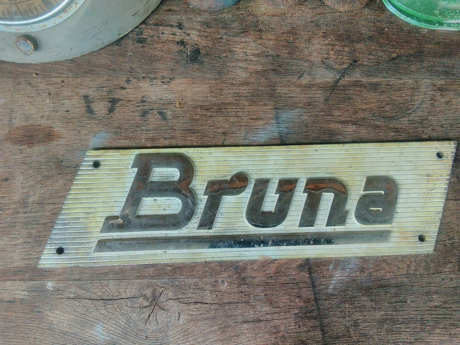 Merkplaat Bruna Brons, Ophalen, Gebruikt