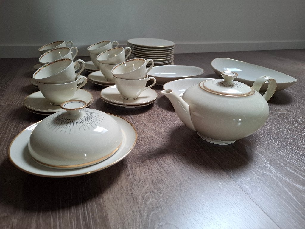 Plankenhammer Germany Bavaria Servies met gouden rand., Ophalen of Verzenden