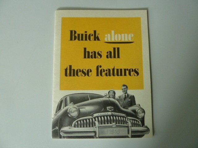 1949 Buick Features Brochure USA, Ophalen of Verzenden, Gelezen, Overige merken
