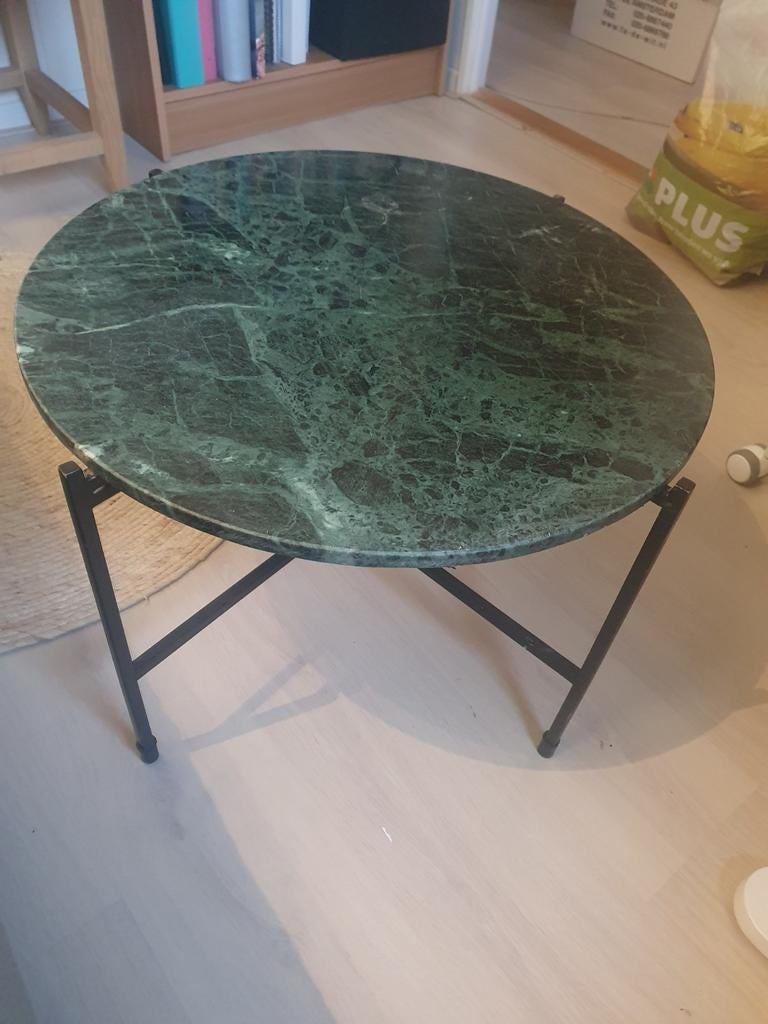 Mooie marmeren salontafel met rond blad, Ophalen