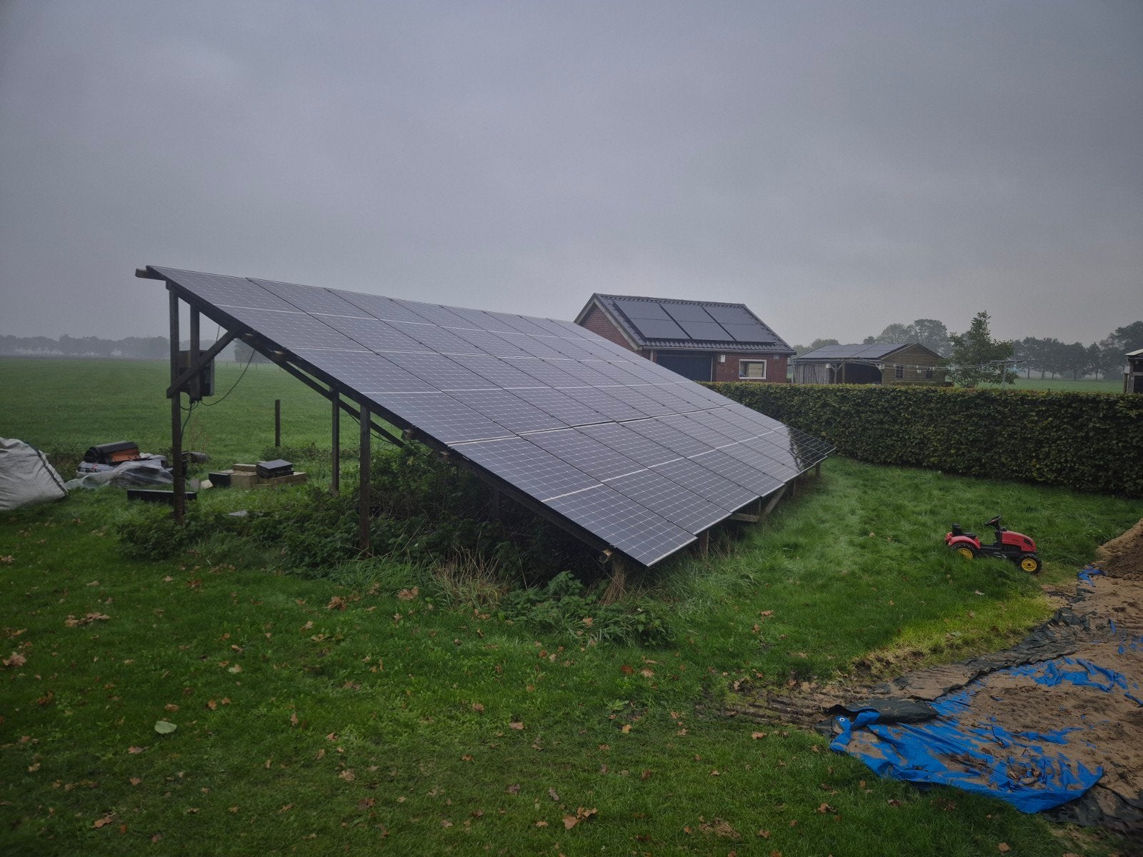 Zonnepanelen installatie met Solax omvormer, Ophalen, Gebruikt, Compleet systeem, 200 wattpiek of meer