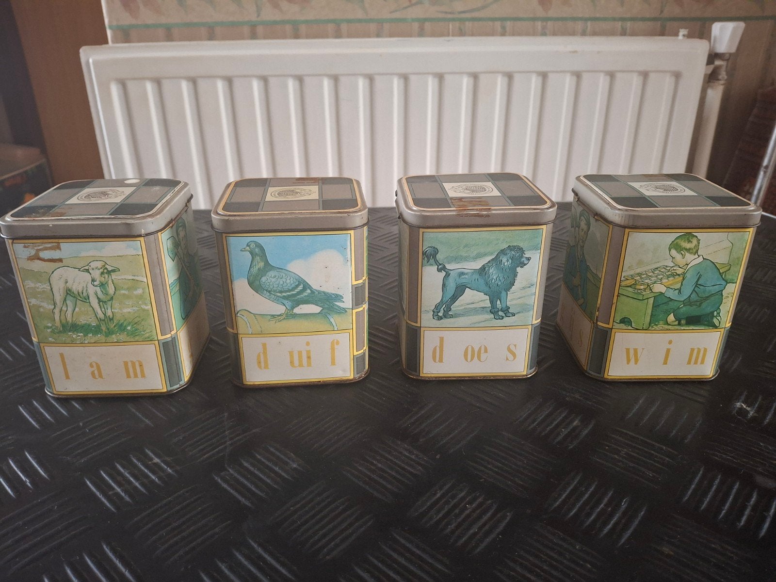 vintage blikjes aap noot mies, Verzamelen, Ophalen of Verzenden, Gebruikt, Overige