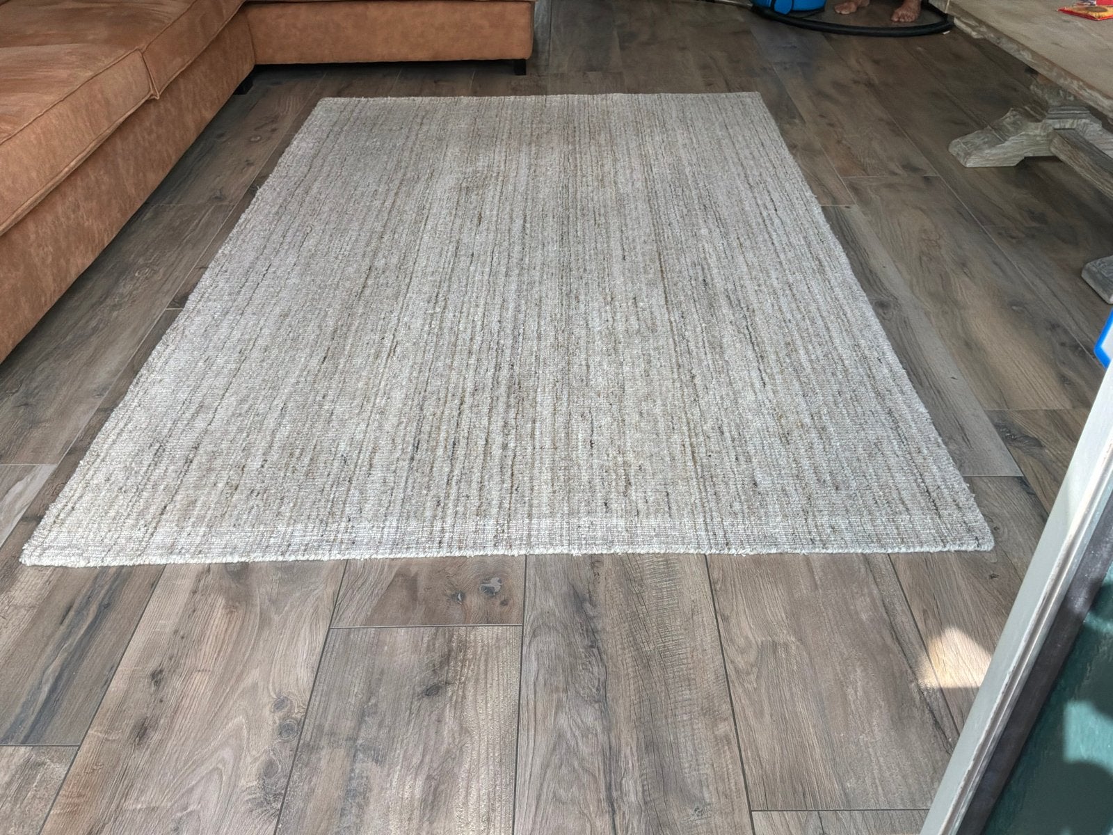 Zo goed als nieuw beige vloerkleed (240x163 cm), Ophalen, Beige, 150 tot 200 cm, 200 cm of meer