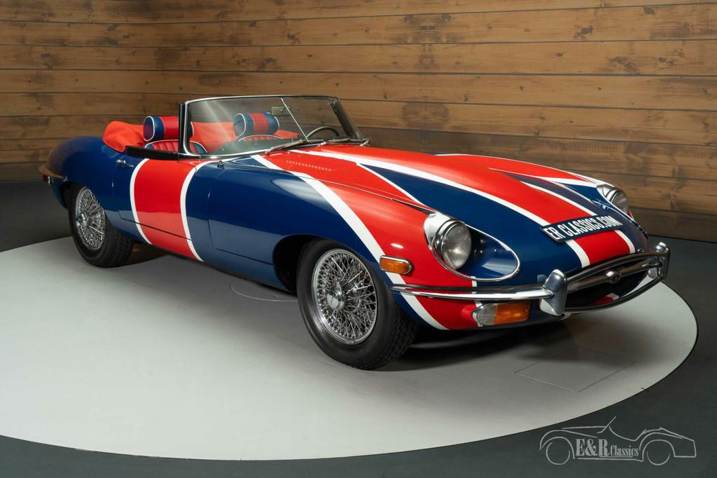 Jaguar E-Type S2 Cabriolet | Gerestaureerd | 1970, Achterwielaandrijving, 4200 cc, Cabriolet, Blauw