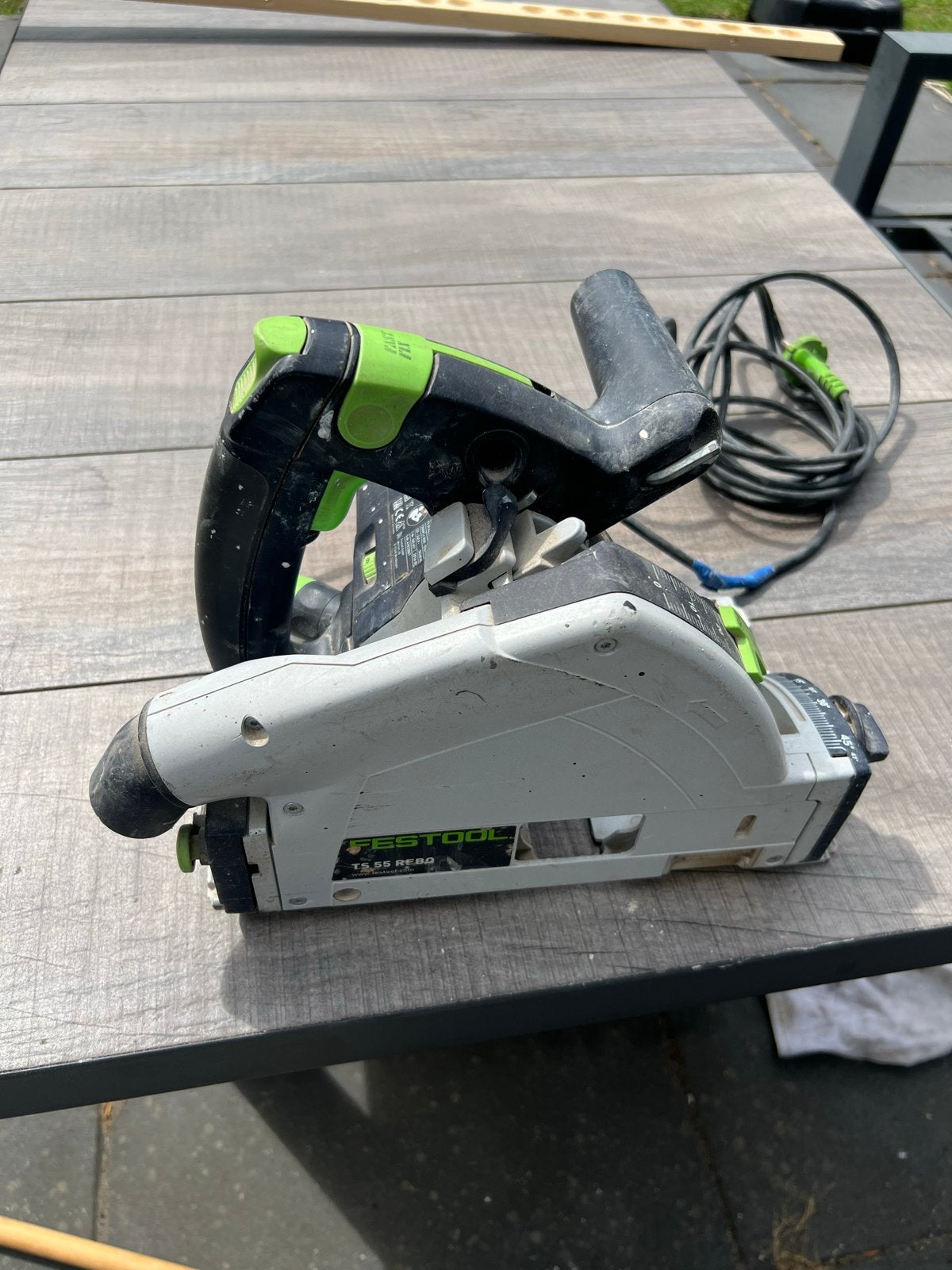 Festool TS 55 REBQ 1200W Invalzaagmachine, Doe-het-zelf en Verbouw, Gereedschap | Zaagmachines, Ophalen, Gebruikt, Invalzaag, 30 tot 70 mm