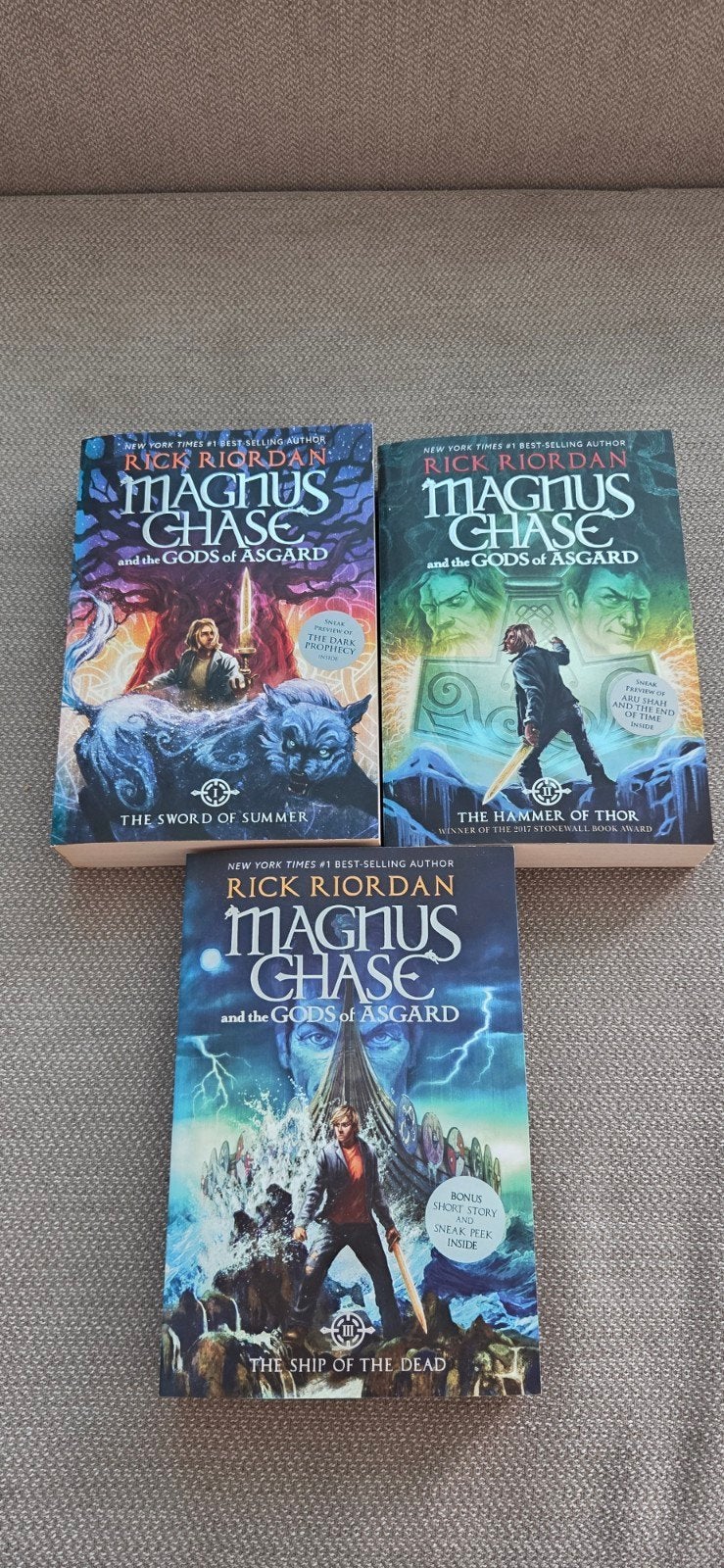 Magnus Chase en de Goden van Asgard - Complete Trilogie, Ophalen of Verzenden, Zo goed als nieuw, Rick Riordan
