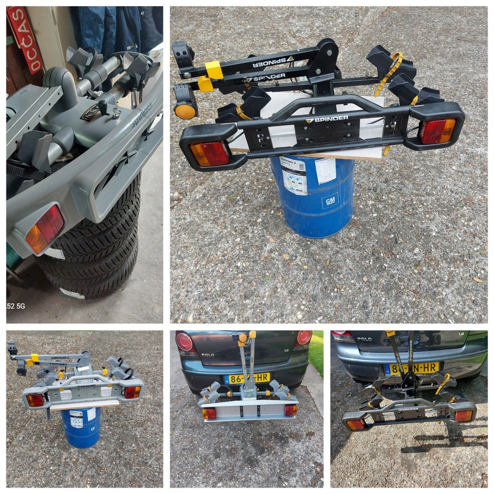 Diverse Spinder fietsendragers, Ophalen, Elektrische fiets, Zo goed als nieuw, 2 fietsen