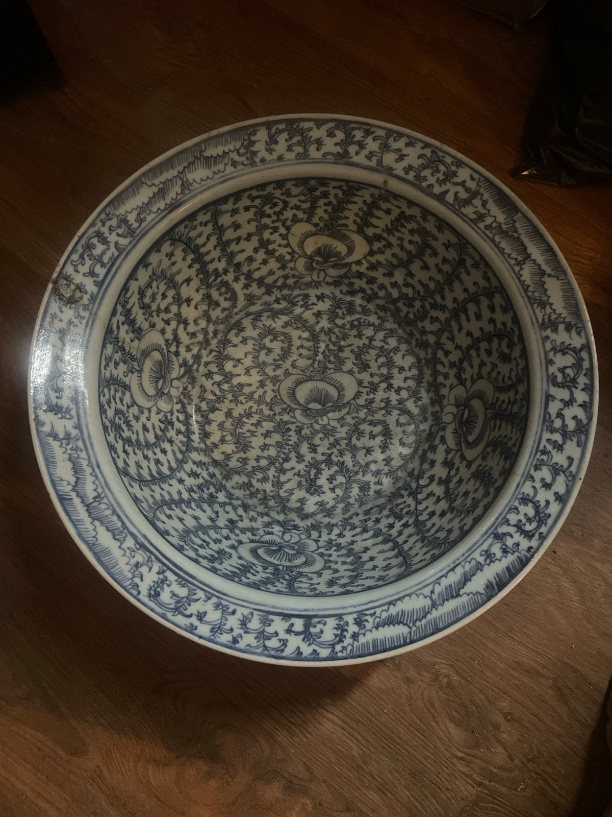 Antieke Chinese Blauw-Witte Porseleinen Kom, Antiek en Kunst, Ophalen of Verzenden