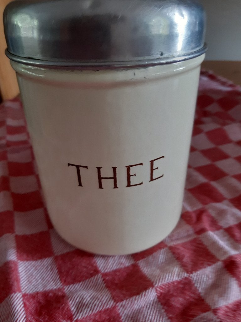 Vintage theebus van emaille, Ophalen of Verzenden