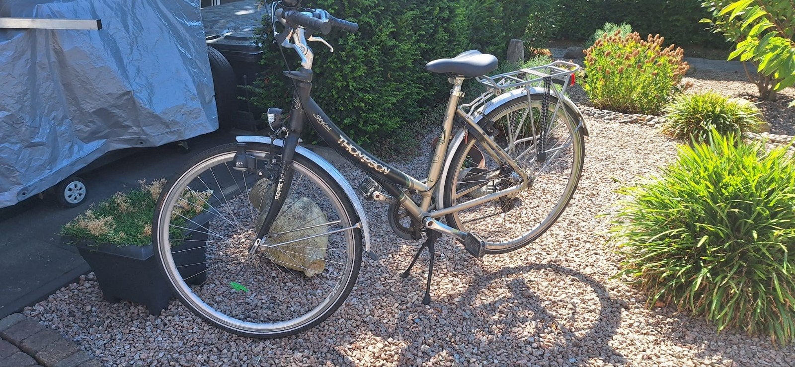 Thomson dames citybike met 7 versnellingen en verlichting, Gebruikt, Velgrem, Versnellingen, Minder dan 47 cm