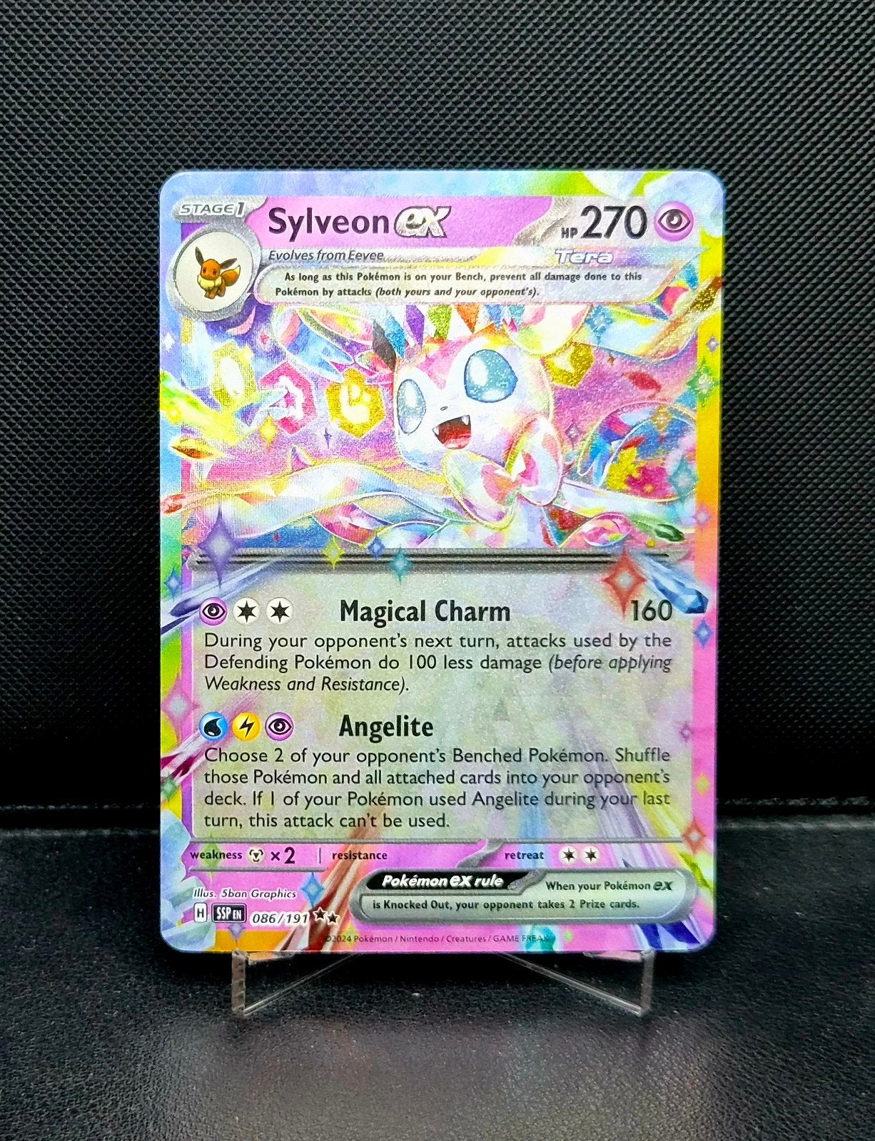 Sylveon EX 086/191 Surging Sparks NM, Ophalen of Verzenden, Zo goed als nieuw
