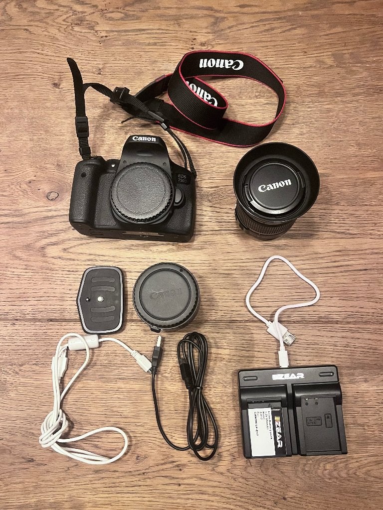 Canon EOS 750D + 18-55mm lens, Audio, Tv en Foto, Fotocamera's Digitaal, Ophalen of Verzenden, Zo goed als nieuw, Canon, Geen optische zoom