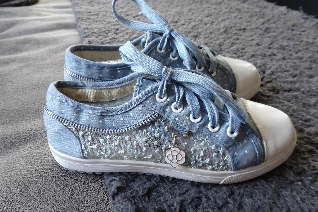 leuk blauwe zomerse sneakers maat 38, Ophalen, Blauw, Sneakers of Gympen, Zo goed als nieuw